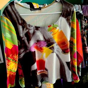 DOPE TRIPPY SHIRT MEDIUM PSYCHEDELIC UNIQUE TRENDY Y2K
